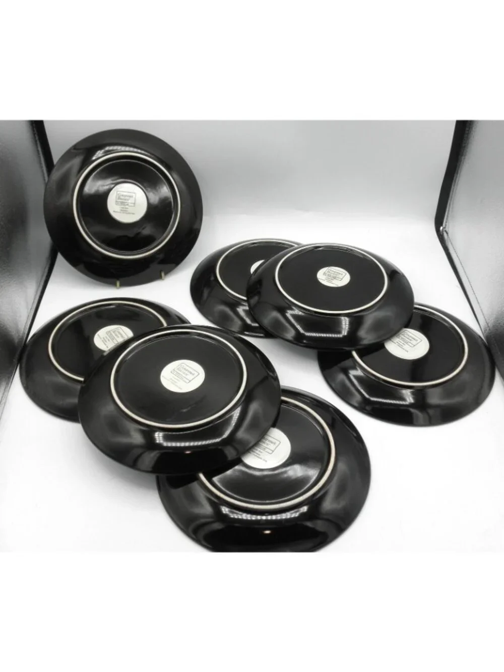 Lunar Blue by Mikasa 8-3/8 inch Salad Plates Set of 7 Pattern Code: MIKLUB